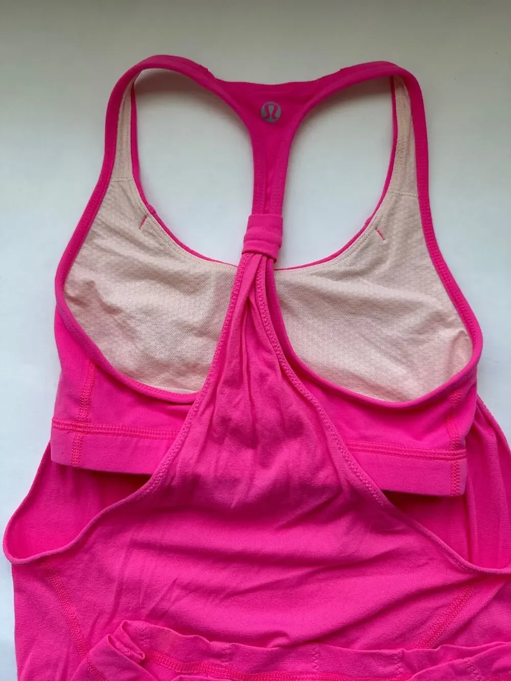 Lululemon Bright Pink Tank Top with Built in Bra Size XS